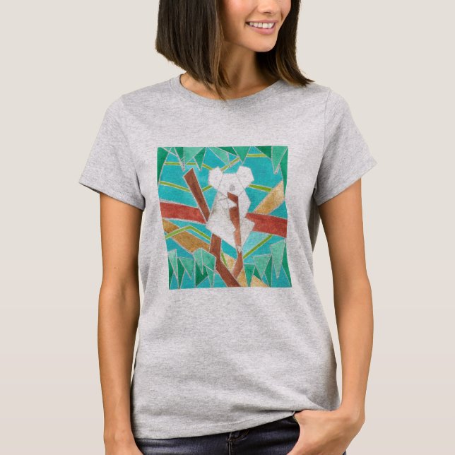 Camiseta Koala in Tree Original Abstract Art (Frente)