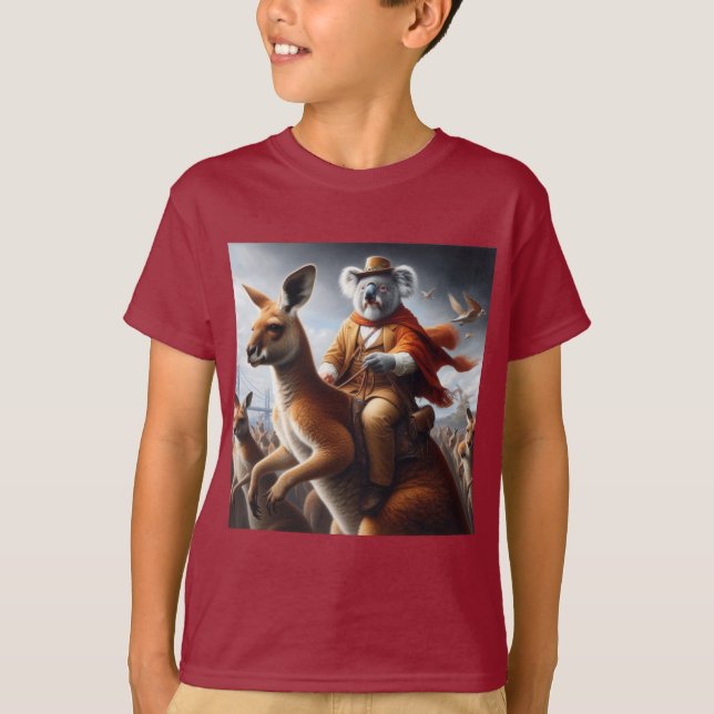 Camiseta Koala Kangaroo Rider (Frente)
