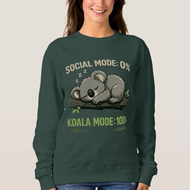 Camiseta Koala Mode Funny Introvert Sweatshirt (Frente)
