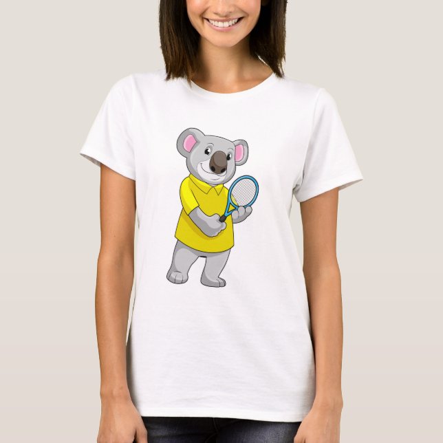 Camiseta Koala na Tênis com raquete Tênis (Frente)