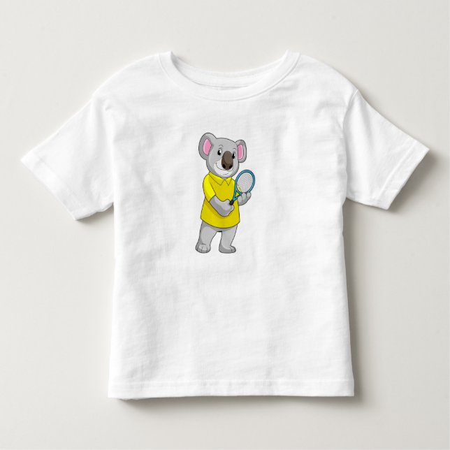 Camiseta Koala na Tênis com raquete Tênis (Frente)