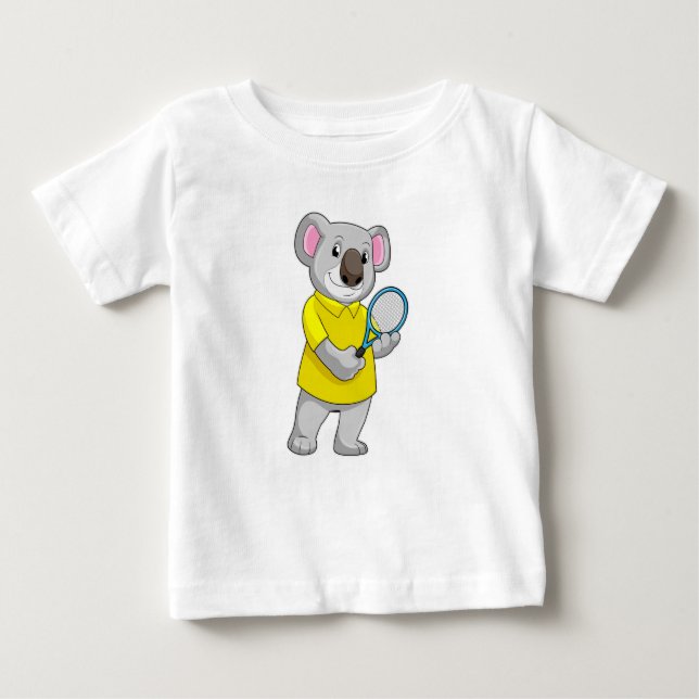 Camiseta Koala na Tênis com raquete Tênis (Frente)