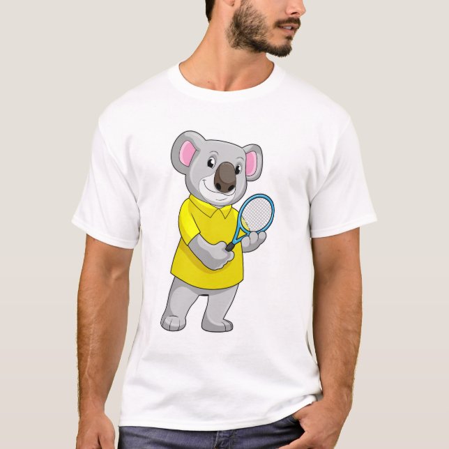 Camiseta Koala na Tênis com raquete Tênis (Frente)