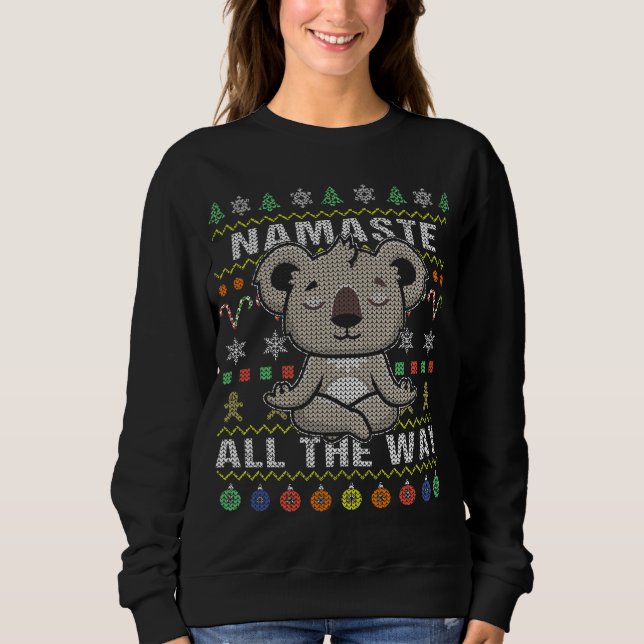 Camiseta Koala Namaste Por Todo O Caminho Do Natal Feio (Frente)