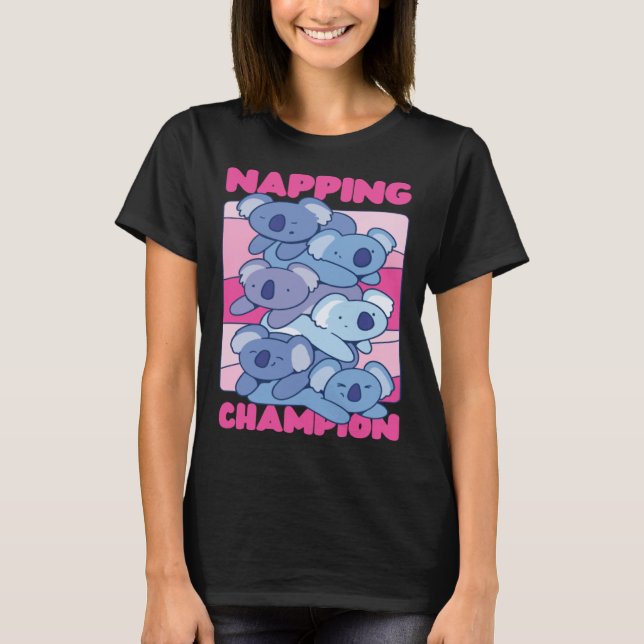 Camiseta Koala Napping Champion (Frente)