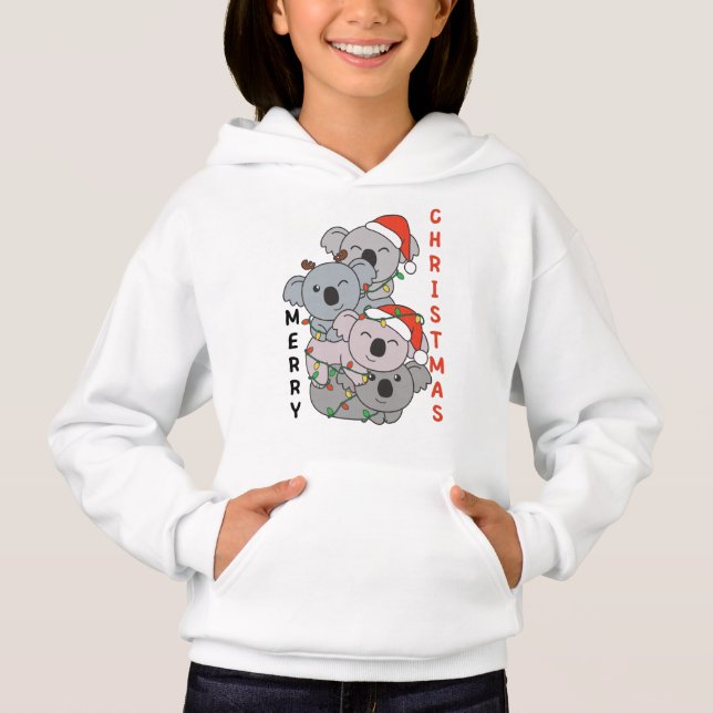 Camiseta Koala Natal Árvore Animais de Natal Koalas (Frente)