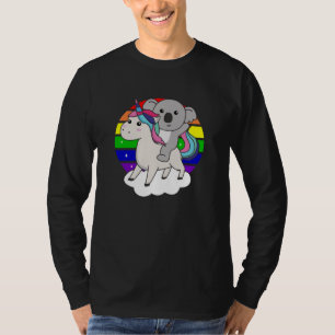 Camiseta Koala No Unicórnio, Animais Do Arco-Íris Cute Koal
