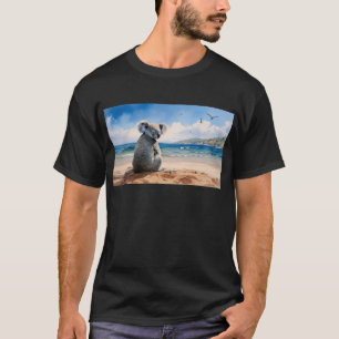 Camiseta Koala observando o oceano
