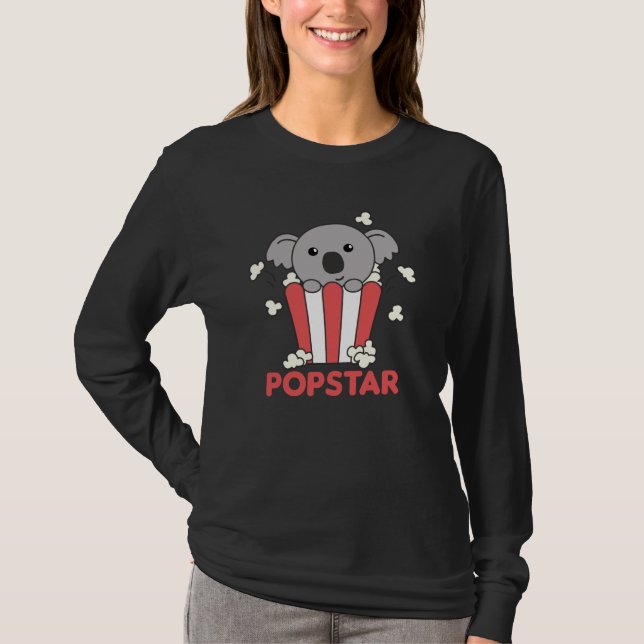 Camiseta Koala Popcorn Pop Star Poppin Funny Koalas (Frente)