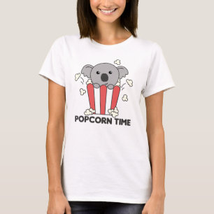 Camiseta Koala Popcorn Time Sweet Animal Popcorn Bag