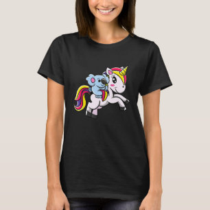 Camiseta Koala Riding Magical Unicorn Austrália Love Aussie