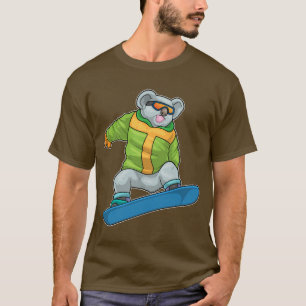 Camiseta Koala Snowboarder Snowboard