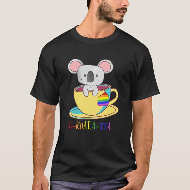 Camiseta Koala Tea Equality Lgbtq Rainbow Queer Lov (Frente)