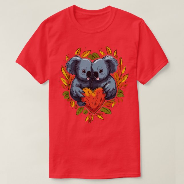 Camiseta Koala Valentine Day (Frente do Design)