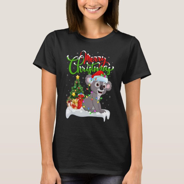 Camiseta Koala   Xmas Decorations Santa Koala Christmas (Frente)