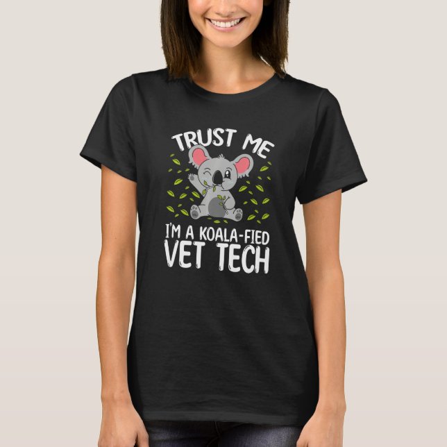 Camiseta Koalafied Veterinary Tech Veterinarian Koala Vet T (Frente)