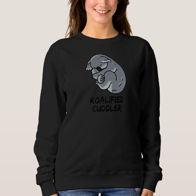 Camiseta Koalified Cuddler Funny Fofinho Cuddle Koala Pun L (Frente)