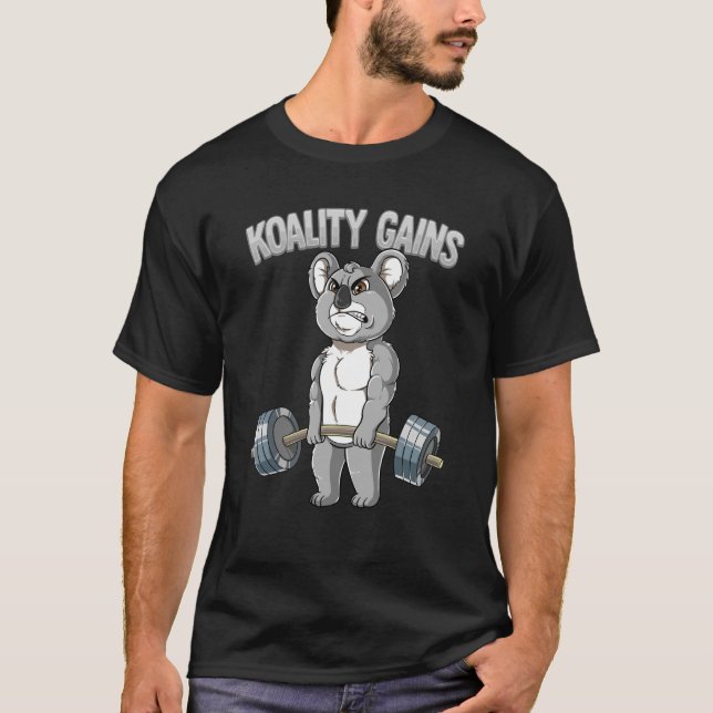 Camiseta Koality Gains Koala Gym Bodybuilding (Frente)