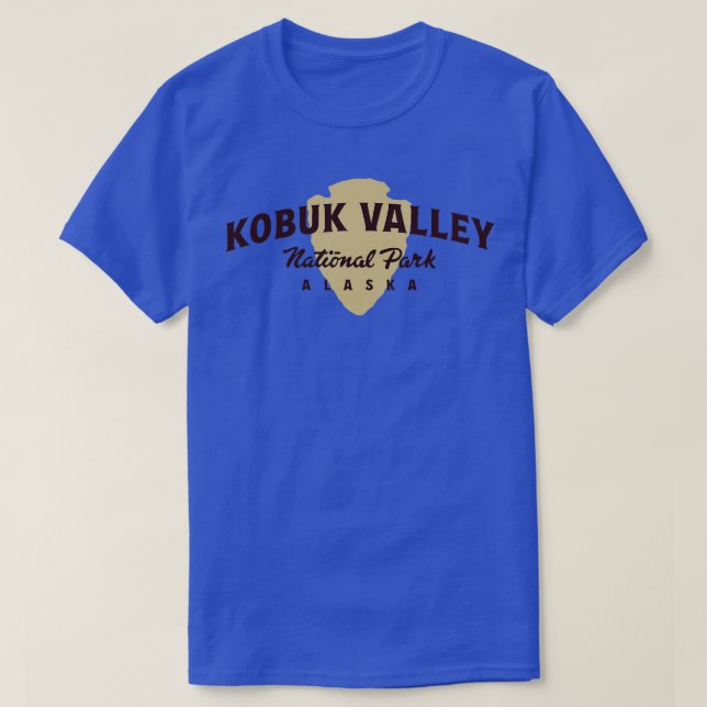 Camiseta Kobuk Valley National Park Arranhe Texto Castanho (Frente do Design)