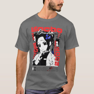 Camiseta Kochou Shinobu Neo Estética Anime menino