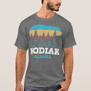 Camiseta Kodiak Alaska Vintage Grizzly Bear Nature Souvenir