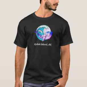 Camiseta Kodiak Island Ak Japonês Paint Geométrico Orca K