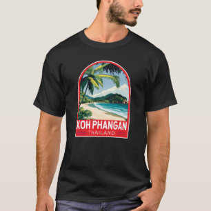 Camiseta Koh Phangan Thailand Viagem Art Emblem