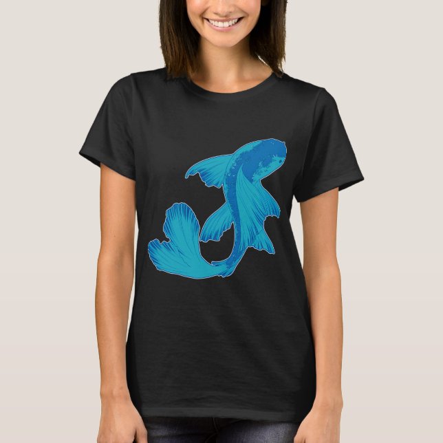 Camiseta Koi Azul (Frente)