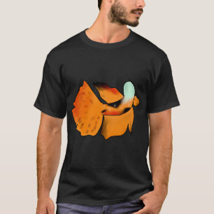 Camiseta Koi Betta com Acentos em Azul-Verde