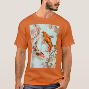 Camiseta Koi Carp Cherry Blossom Nishikigoi Fish 