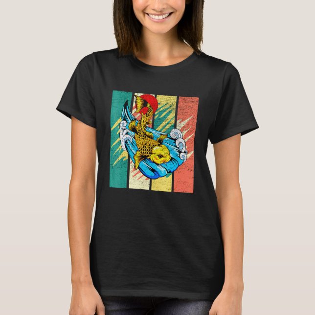 Camiseta Koi Carp Fish Retro (Frente)