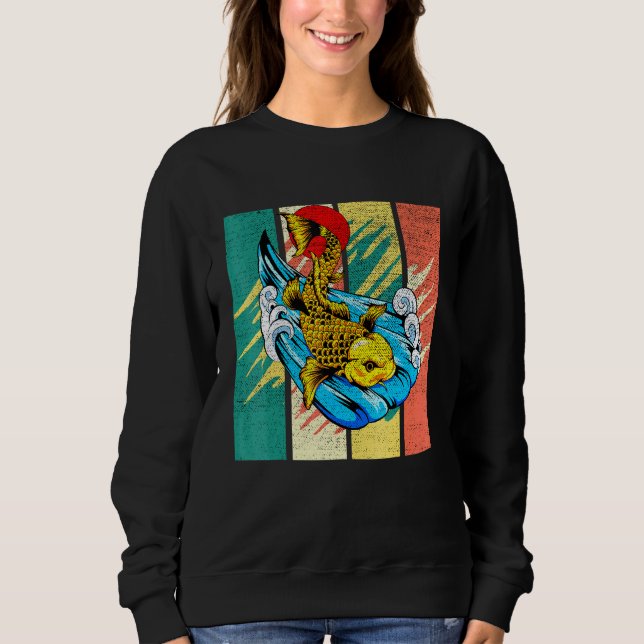 Camiseta Koi Carp Fish Retro (Frente)