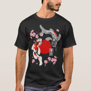 Camiseta Koi Carp Fish Sakura Nishikigoi Fish Cher