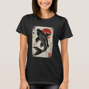 Camiseta Koi Carp Perseverança Koi Fish Sakura Nis