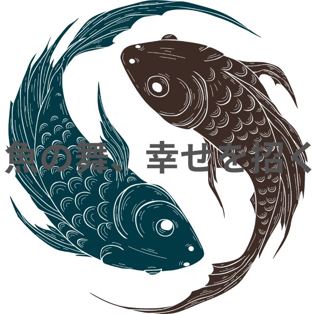 Camiseta Koi-Charm 恋 ャ Equipe de equipe de peixes convida a (The dance of fish invites happiness.
魚の舞、幸せを招く

)