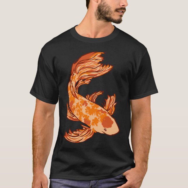 Camiseta Koi de Chamas (Frente)