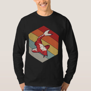 Camiseta Koi Fish Geométrico Vintage Retro Fish Tank