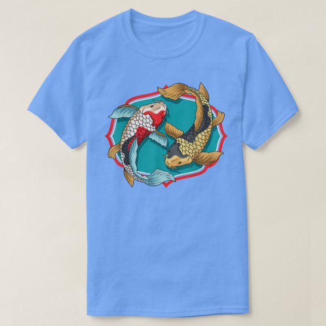 Camiseta Koi Fish Japonês Art Koi (Frente do Design)