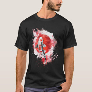 Camiseta Koi Fish Japonês Art Nishikigoi Fish Japonês Koi