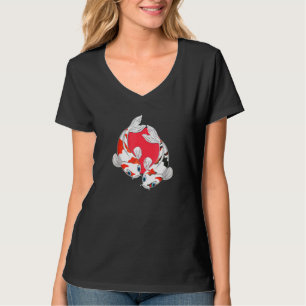 Camiseta Koi Fish Japonês Carpa Japão Estilo Tropical Anima