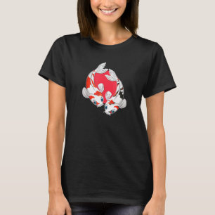 Camiseta Koi Fish Japonês Carpa Japão Estilo Tropical Anima