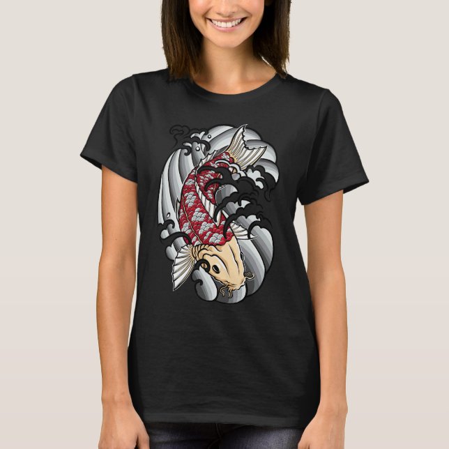 Camiseta Koi Fish Tattoo Art (Frente)
