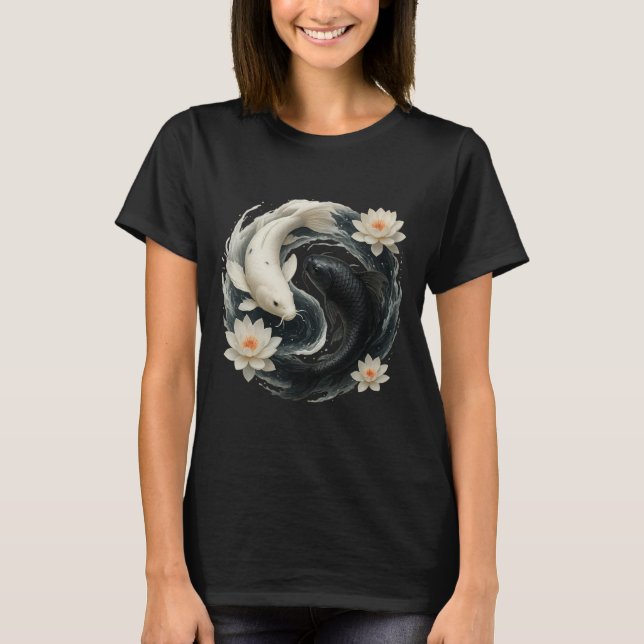 Camiseta Koi Fish Ying Yang (Frente)