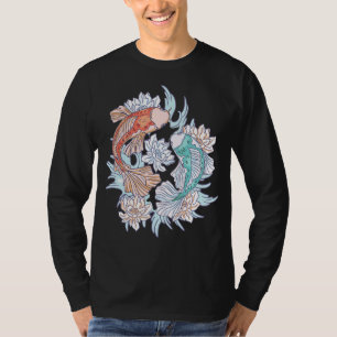 Camiseta Koi In Ying & Yang Style Para Homens Mulheres E Cr