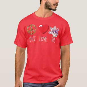 Camiseta Koi Japonês Fish Heart Japonês Koi Carp Love Pea