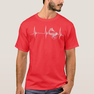 Camiseta Koi Japonês Koi Carp Heartbeat EKG Pulse Nishikig