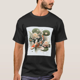 Camiseta Koi Kaleidoscope Uma Matriz Colorida De Peixes Ado