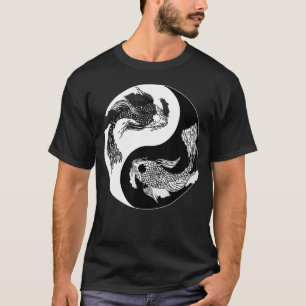 Camiseta Koi Nishikigoi Fish Koi Carp Japão Ying Yin Yang
