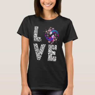 Camiseta Koi Sakura Tree Love Yin Yang Leopard Nishikigoi A