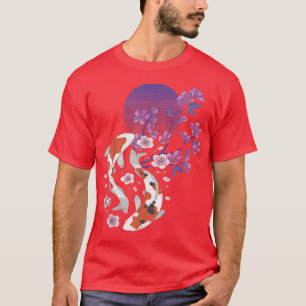 Camiseta Koi Sakura Tree Yin Yang Primavera Cherry Blossom 